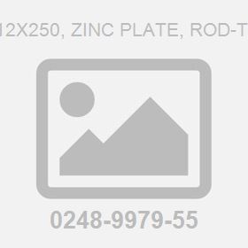 M 12X250, Zinc Plate, Rod-Thd